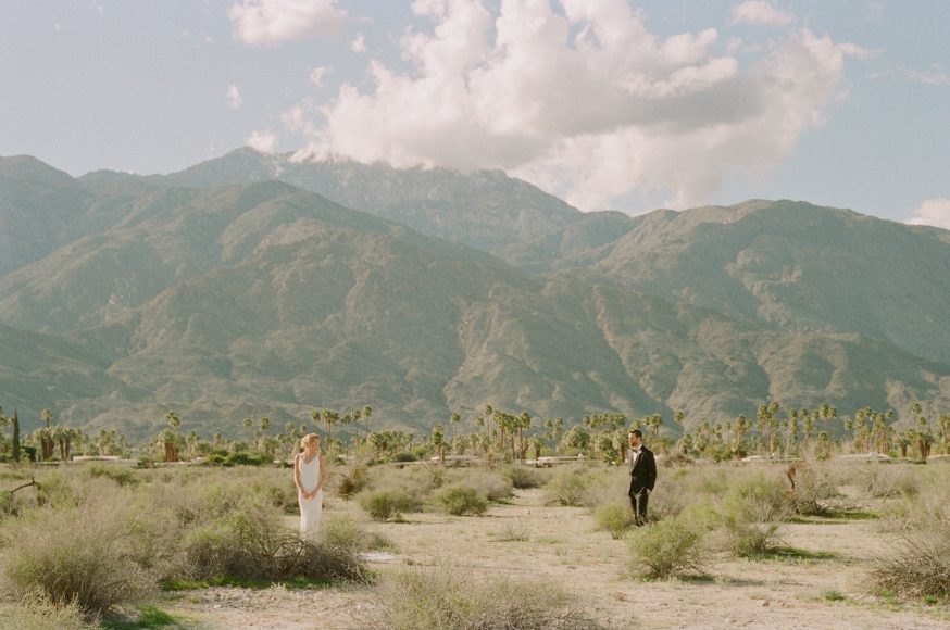 Artistic desert wedding photography